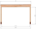 BasicLine Classic veranda 400cm breed afmetingenmetingen