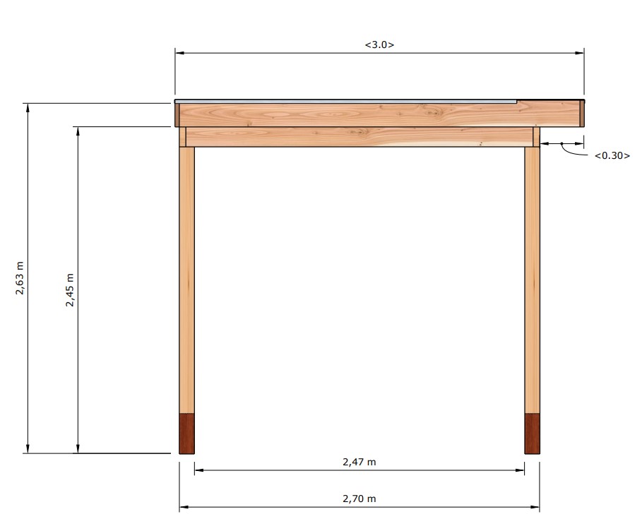 BasicLine Classic veranda 400cm breed