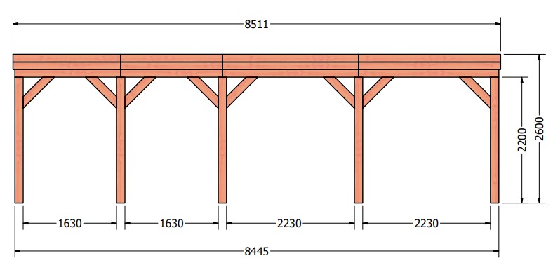 Mensa veranda | 850 x 400 cm