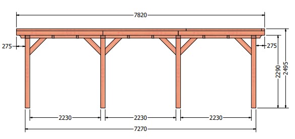 Toscane XL veranda | 785 x 545 cm