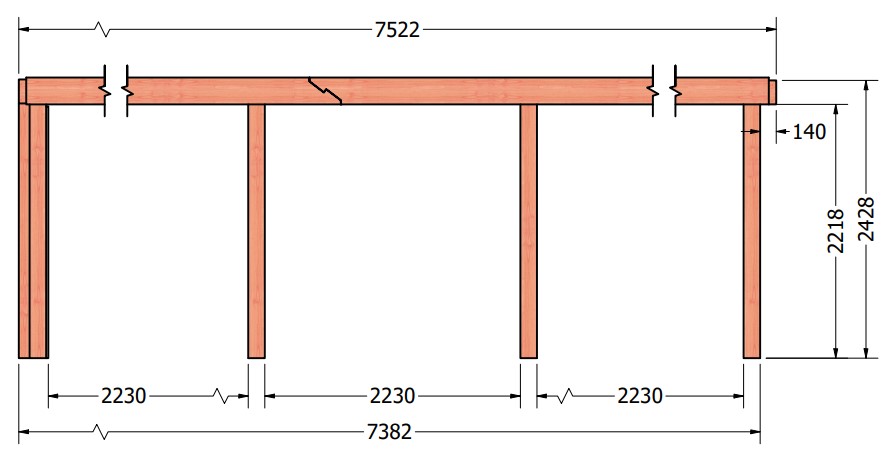 Verona buitenverblijf | 755 x 400 cm