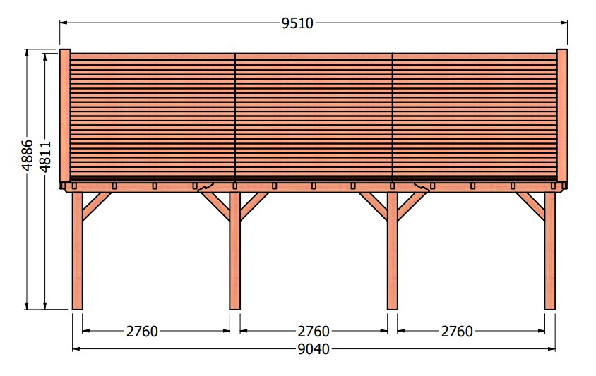 Zadeldak XL | 950 x 595 cm