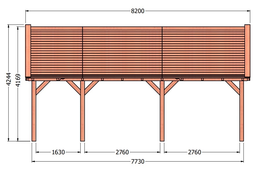 Zadeldak XL | 815 x 440 cm