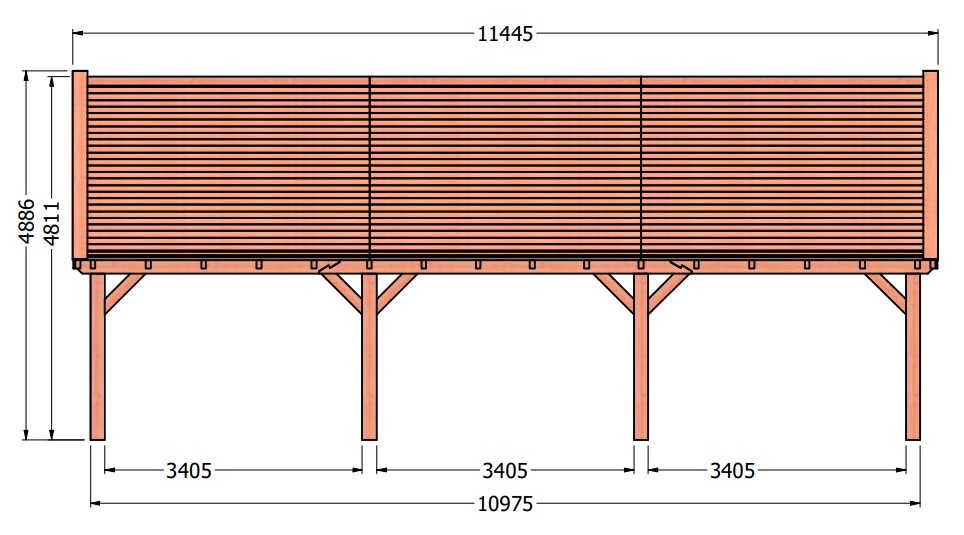 Zadeldak XL | 11450 x 595 cm