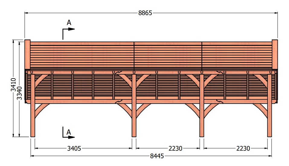 Kapschuur de Hoeve XL | 885 x 380 cm