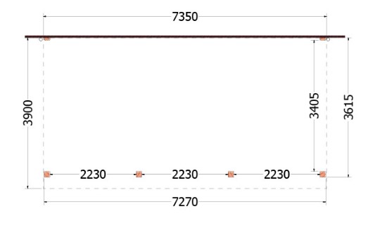 Aanbouwveranda Ancona | 735 x 390 cm