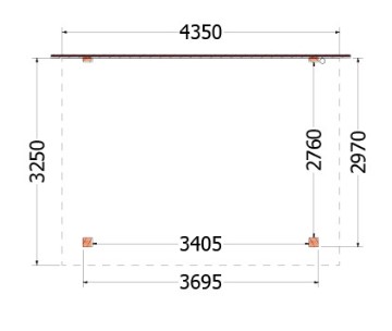 Aanbouwveranda Lucca | 435 x 325 cm