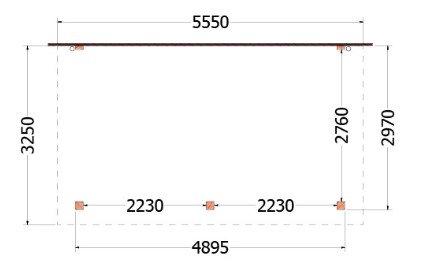 Aanbouwveranda Lucca | 555 x 325 cm