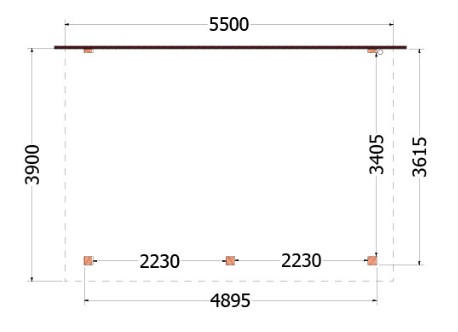 Aanbouwveranda Lucca | 555 x 390 cm