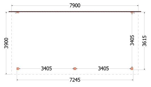 Aanbouwveranda Lucca | 790 x 390 cm