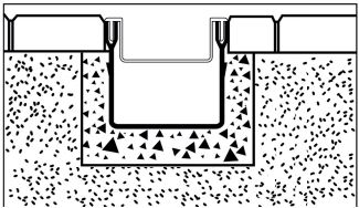 Drain Stone lijngoot voor grindafwerking | 100x100x1000mm