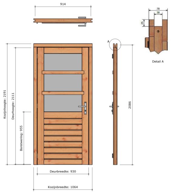 Stapeldorpeldeur 'De Luxe' met isolatieglas | 3 uitvoeringen en 3 kleuren