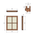 Vast raam Douglas | 64cm breed | 2 uitvoeringen en 3 kleuren