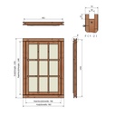 Vast raam Douglas | 64cm breed | 2 hoogtes en 3 kleuren (kopie)