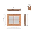Vast raam Douglas | 64cm breed | 2 hoogtes en 3 kleuren (kopie)