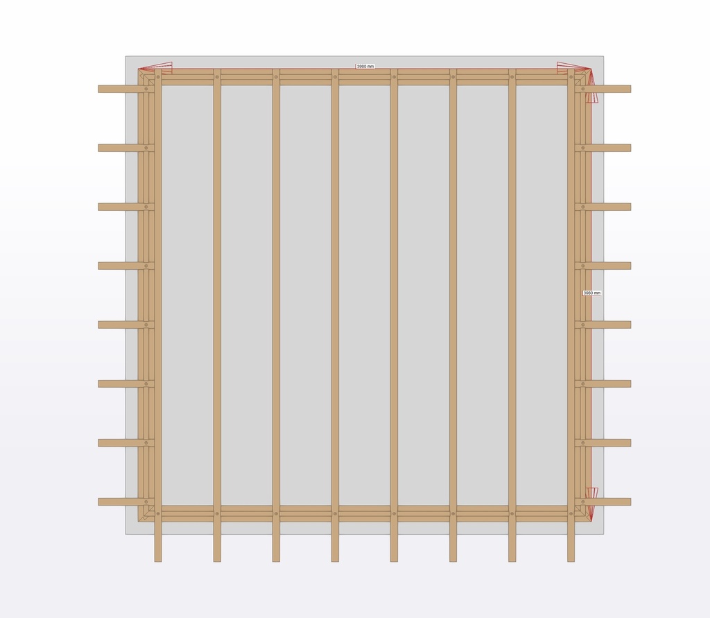 Excellent prefab frame | 400cm diep - 433cm dak