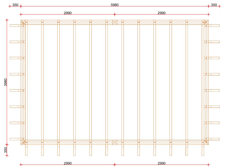 Excellent prefab frame | 400cm diep - 433cm dak