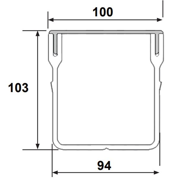 Drain Design XL lijngoot | 100x100x1000mm