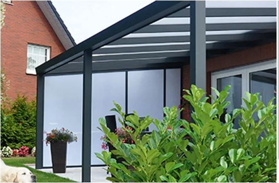Zijwand voor aluminium veranda | 3 uitvoeringen &amp; 6 kleuren