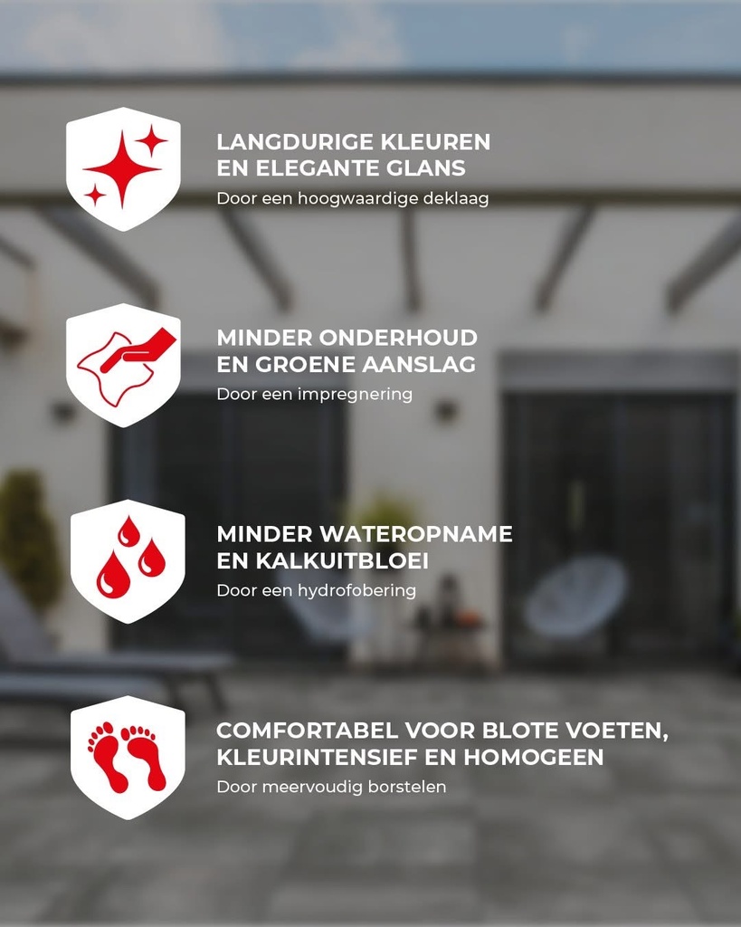 Courtstones mix afmeting 6cm dik | 4 kleuren leverbaar