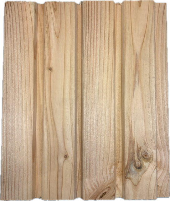 Douglas Rhombus Grooved Profiel 26x140 mm Gedroogd en Geschaafd