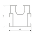 Python rail 40mm hoog inclusief clips | lengte 400cm