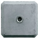 Betonpoer met facetrand met M16 schroefhuls