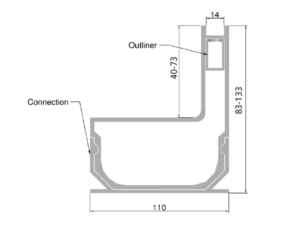 Alu Side Drain 40 | Antraciet v2