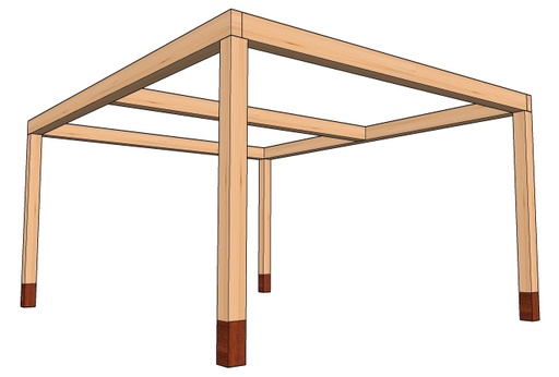 Pergola constructie Excellent | uitgevoerd met 145x145mm palen in Douglas hout