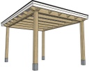 Foligno Eiken veranda | 400 cm breed