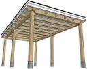 Foligno Eiken veranda | 600 cm breed