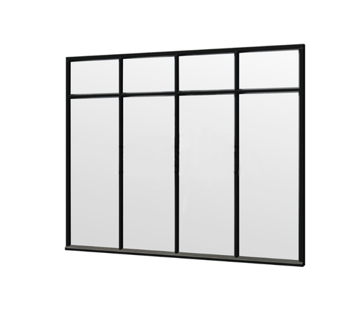 Steel Look raam 276cm | gelaagd dubbel glas | incl. bevestigingsmaterialen