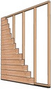 Basic houten wand | met regelwerk | 200cm breed x 230cm hoog