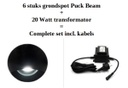 Grondspot PUCK BEAM | set 6 spots + 20W Trafo