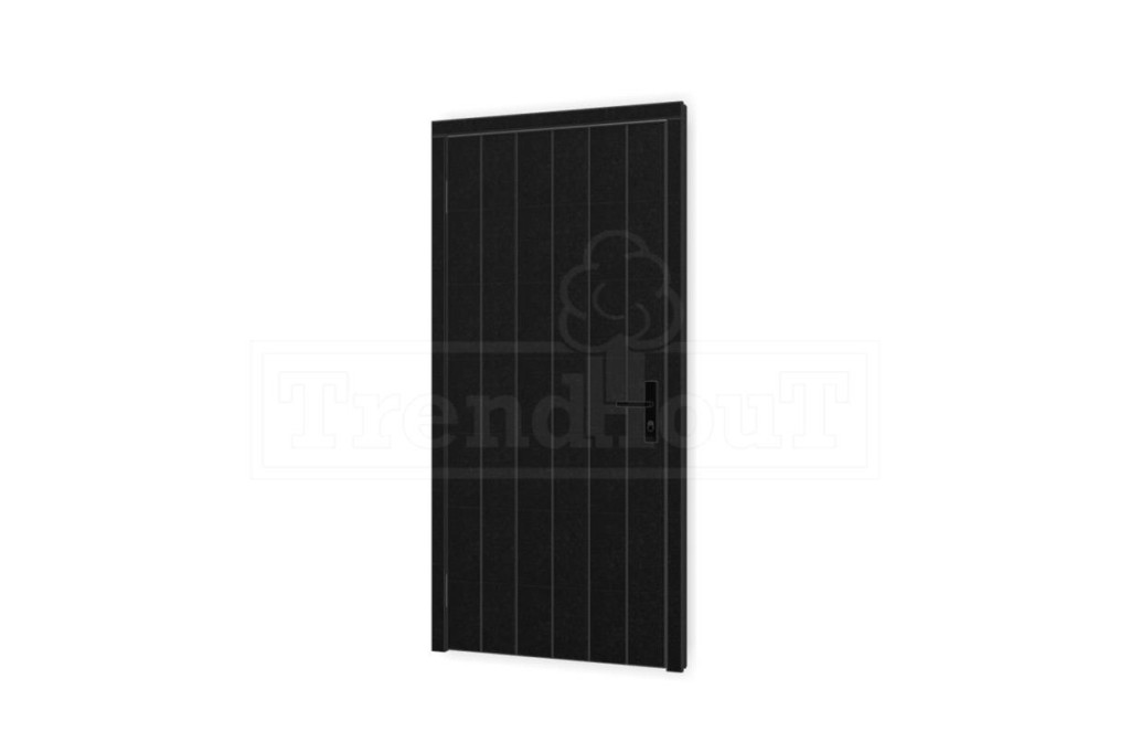 Hardhouten plaatdeur | zwart gespoten en incl. hang en sluitwerk