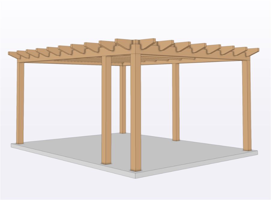 Excellent prefab frame | 498cm breed x 398cm diep - dak 568cm x 433cm