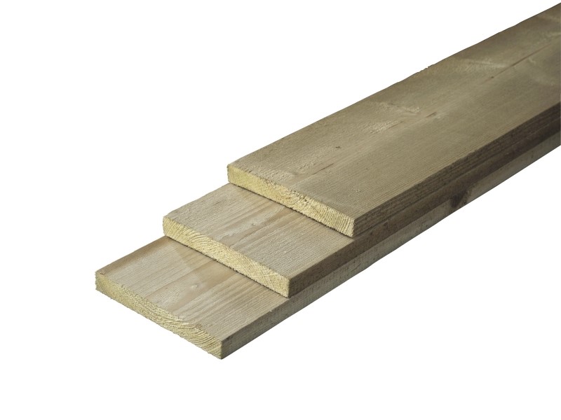 Plank naaldhout vuren celfix | 2.5x20x400cm | geïmpregneerd vers en fijnbezaagd