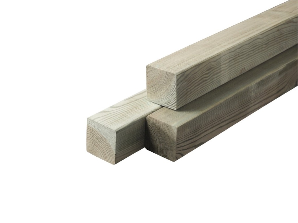 Paal naaldhout grenen celfix | 6.8x6.8x270cm | geïmpregneerd gedroogd en geschaafd