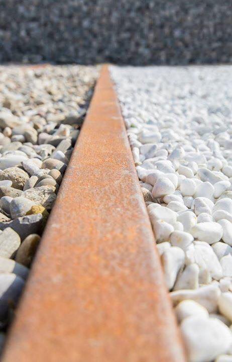 Borderrand | t.b.v. kantopsluiting | Cortenstaal -restant 8 stuks-