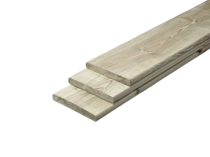 Plank naaldhout vuren celfix | 2.8x27.5x500cm | geïmpregneerd vers en fijnbezaagd