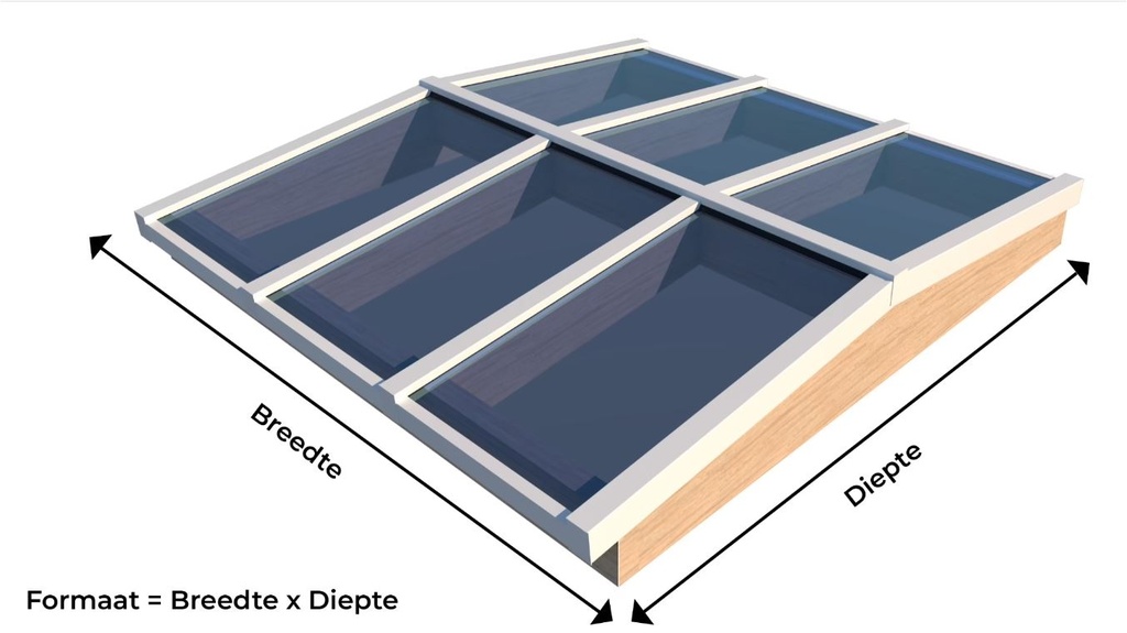 Lichtstraat Zadeldak | 2 uitvoeringen &amp; diverse maten