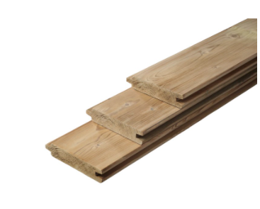 Blokhutprofiel plank naaldhout vuren celfix | 3.0x14.5cm | geïmpregneerd gedroogd en geschaafd