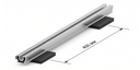 Python rail 25mm hoog inclusief clips | lengte 400cm