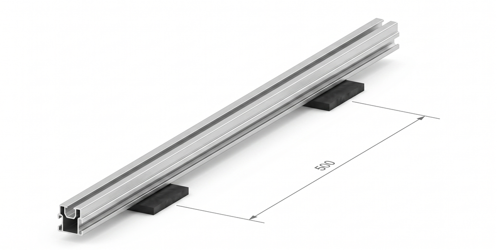 Python rail 40mm hoog inclusief clips | lengte 400cm