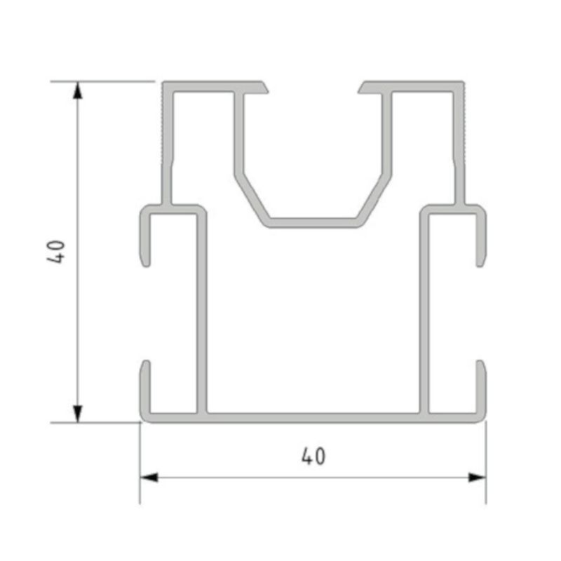 Python rail 40mm hoog &amp; 4000mm lang