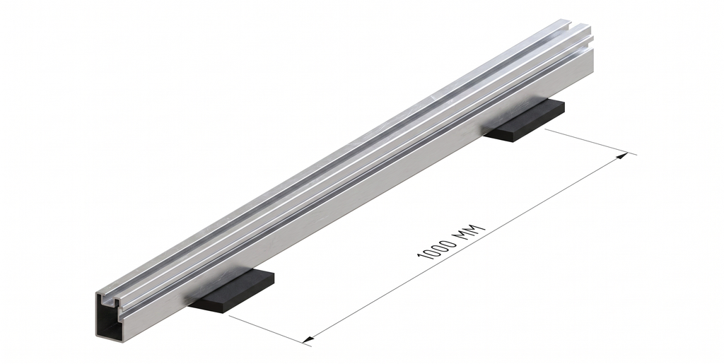 Python rail 75mm hoog inclusief clips | Overspanning max. 100cm &amp; lengte 400cm