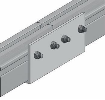 Python Rail koppelstuk 75mm / 100cm