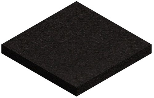 Rubberen tegeldrager - 100x100x10mm - zwart