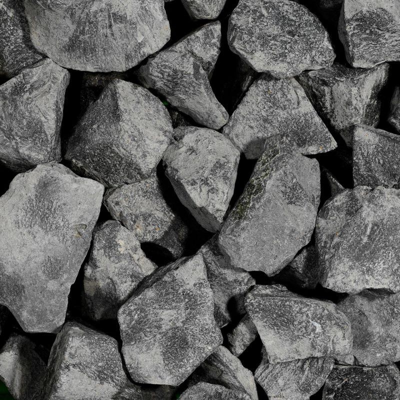 Basalt brokjes zwart | 56-75mm | 1400kg | schanskorf en deco