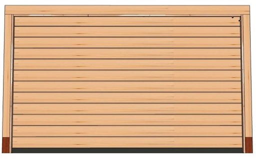 Basic houten veranda wand | Blokhut profiel | Douglas hout